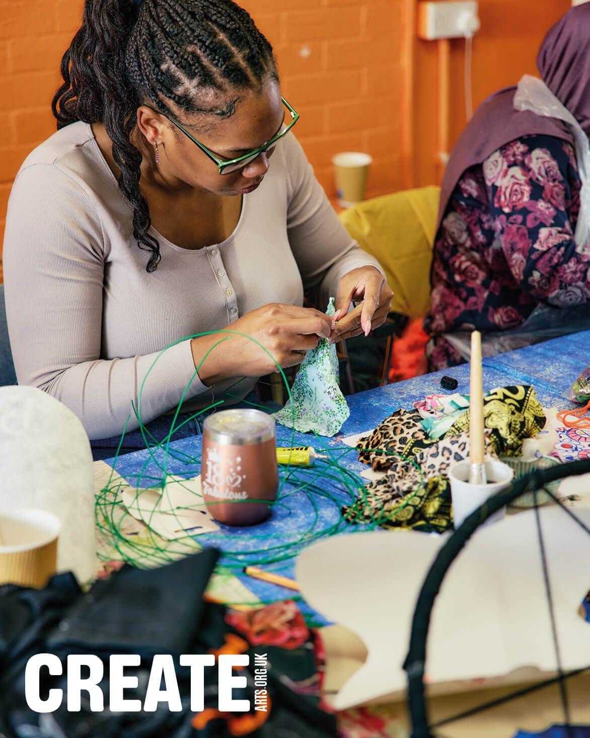 Woman doing craft